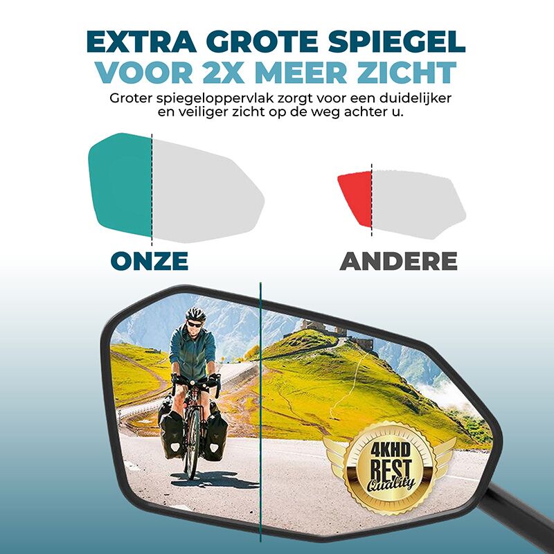 Vebics fietsspiegel verstelbaar kijkhoek