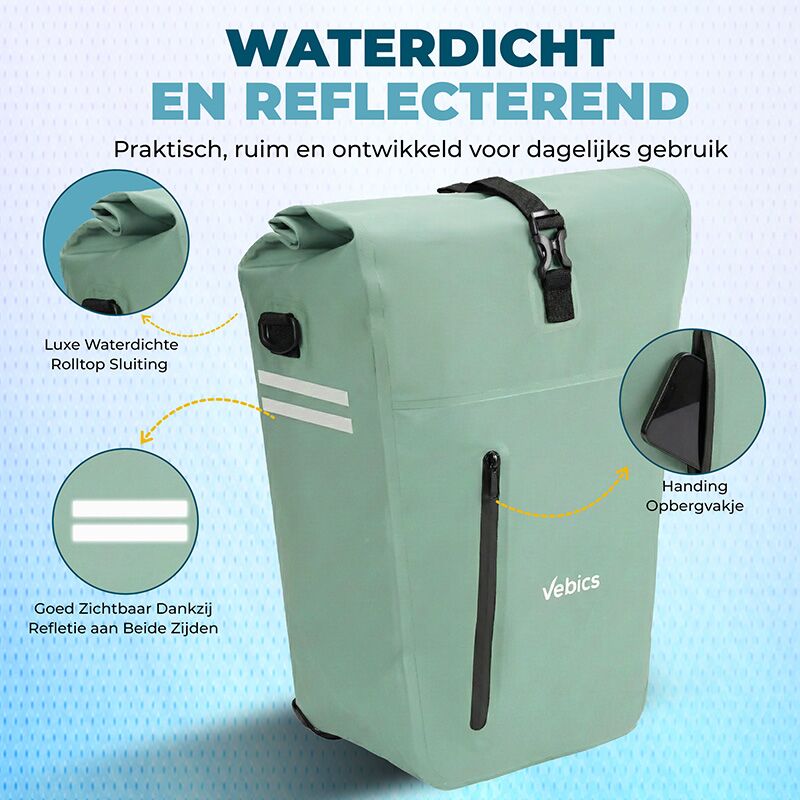 Vebics fietstas enkel waterdicht reflectie