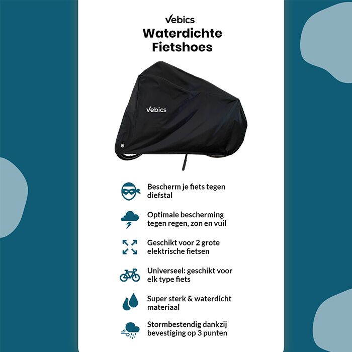 Vebics Fietshoes 2 E-bikes - 100% Waterdicht - Afbeelding 5