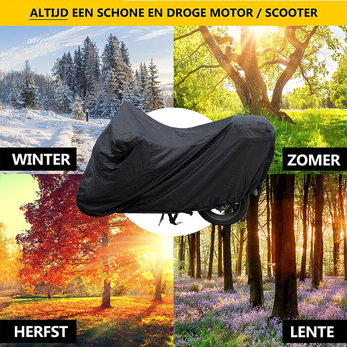 Vebics Motorhoes Waterdicht Buiten / Scooterhoes - Inclusief Opbergzak XL - Afbeelding 4