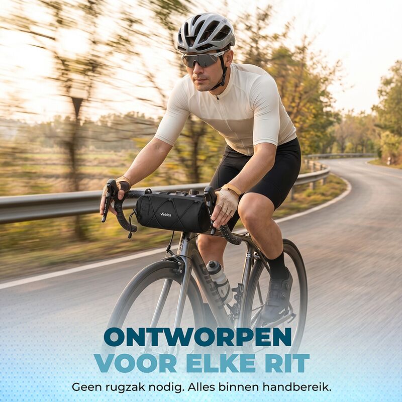 Vebics stuurtas racefiets in actie